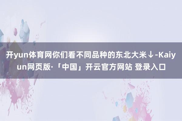 开yun体育网你们看不同品种的东北大米↓-Kaiyun网页版·「中国」开云官方网站 登录入口