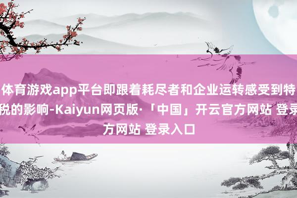 体育游戏app平台即跟着耗尽者和企业运转感受到特别关税的影响-Kaiyun网页版·「中国」开云官方网站 登录入口
