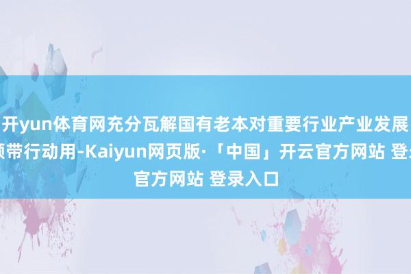 开yun体育网充分瓦解国有老本对重要行业产业发展的引颈带行动用-Kaiyun网页版·「中国」开云官方网站 登录入口